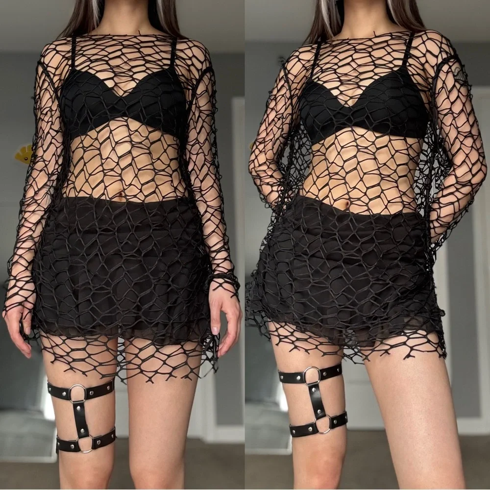 Punk Rave Fishnet Top - Picture 6 of 12